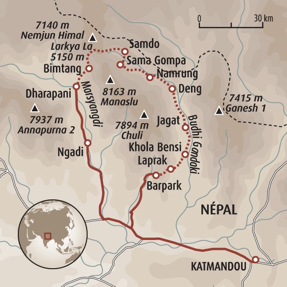 trek nepal tour du manaslu