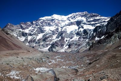 Face Sud de l'Aconcagua depuis Plaza Francia - Argentine