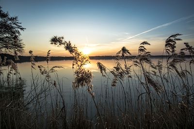 Coucher de soleil au lac de Doberdorfer  - Autriche