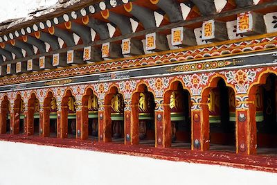 Moulins à prières - Dzong de Paro - Bhoutan