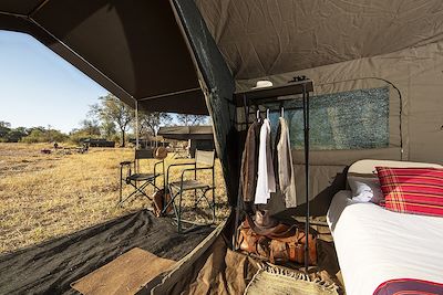 Tente aménagée - Camp de brousse - Botswana