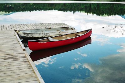 Canoe sur le lac Clearwater - Canada