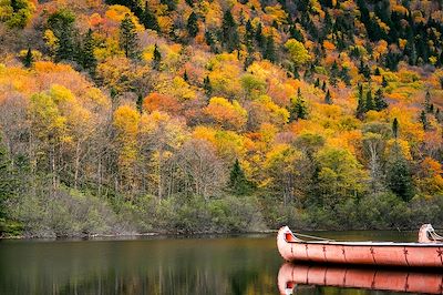 Canoé dans le Parc national Jacques-Cartier - Québec - Canada