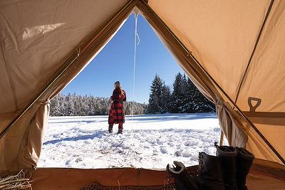 Bivouac en hiver au Canada