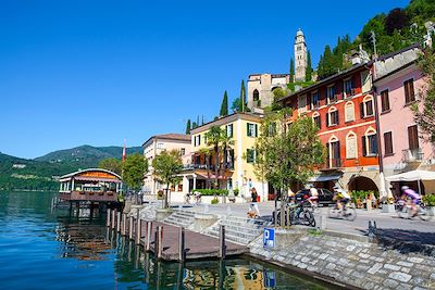 Village de Vico Morcote, sur les rives du lac de Lugano - Suisse 