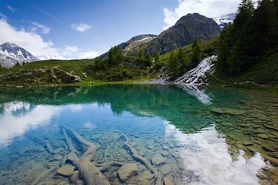 Le Lac Bleu dans le Val d'Arolla - Suisse