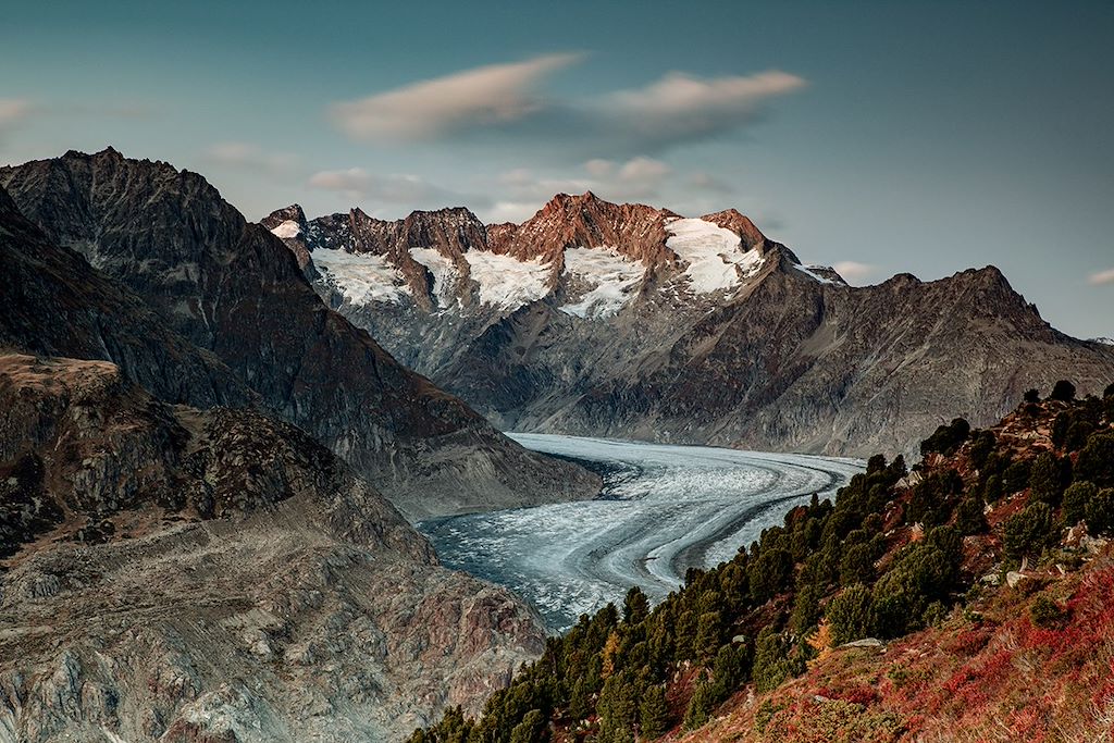 Image Glacier Aletsch - Glacier suisse - Brigue