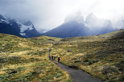 Les pics des Cuernos del Paine dans le Parc national Torres del Paine - Chili