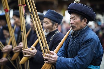 © Emmanuel Nataf - Musiciens - Miao de Langde - Chine Musiciens - Miao de Langde - Chine