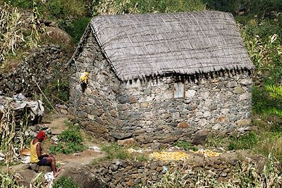 Maison traditionnelle vers Joao Alfonso sur l'ile de Santo Antao - Cap Vert
