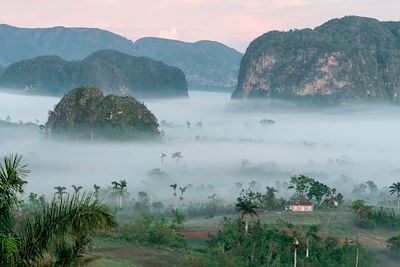 © James Strachan / robertharding / Photononstop - Brume matinale à Vinales - Cuba Brume matinale à Vinales - Cuba