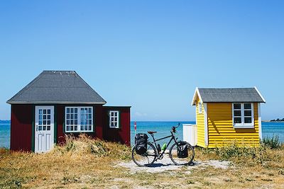 Cabines de plage à Aeroskobing - Danemark