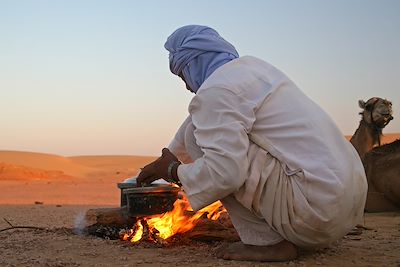 Bédouin dans un désert
