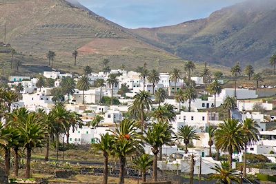 Haria dans la vallée des mille palmiers - Lanzarote - Iles Canaries - Espagne