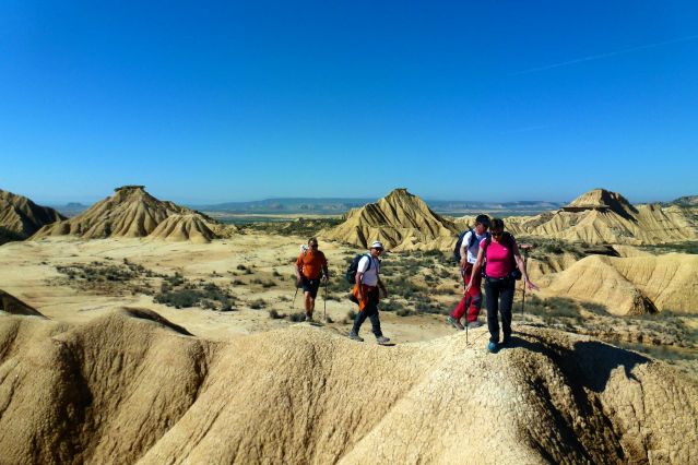 Voyage à pied : Mallos de Riglos et le désert des Bardenas Reales