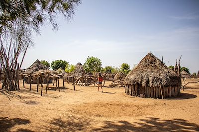 Village de la tribu Karo - Vallée de l'Omo - Ethiopie