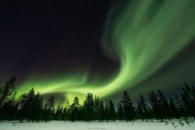 © Stéphane Michel - Aurore boréale - Laponie - Finlande Aurore boréale - Laponie - Finlande