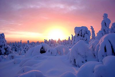 Coucher de soleil près de Yllas - Finlande