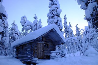 Cabane de trappeur dans la forêt - Finlande