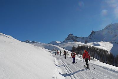 Randonnée ski de fond dans le massif du Queyras - France
