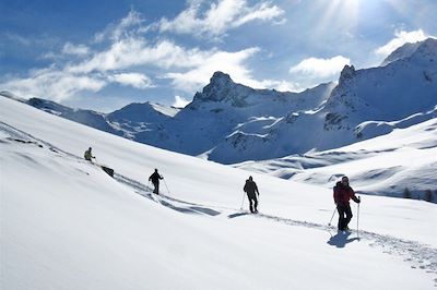 Randonnée raquette dans le Queyras - France