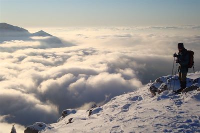 © Alain Towner - En raquettes - Bauges - Alpes du Nord - France En raquettes - Bauges - Alpes du Nord - France