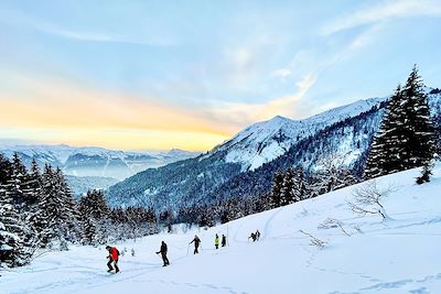 Randonnée en raquettes dans le secteur de Bostan - France