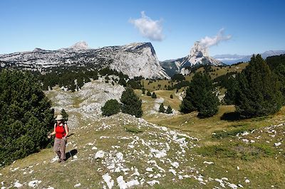 Randonnée dans hauts-plateaux du Vercors - France