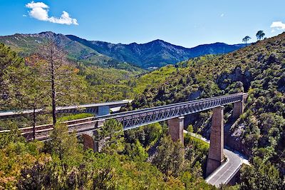 © Sasha64f / iStock - Gare ferroviaire au cœur de la nature - Corse - France Gare ferroviaire au cœur de la nature - Corse - France