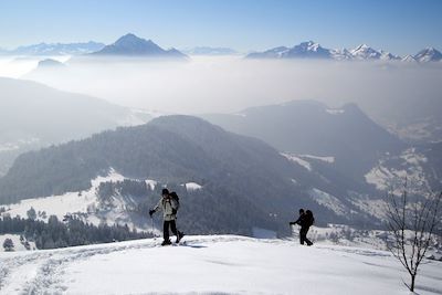 Raquettes dans les Aravis - France