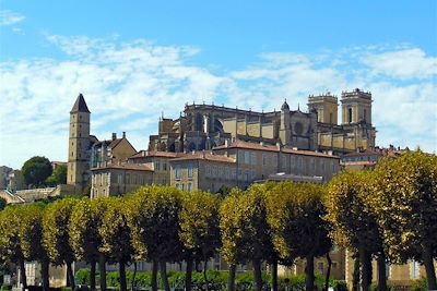 Cathédrale Sainte-Marie et tour d'Armagnac à Auch - Gers - Sud-Ouest - France