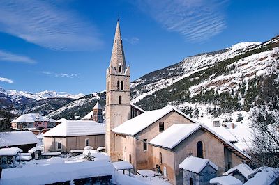 L'église Saint-André - Village de Ville-Vieille - Queyras - Hautes-Alpes  - France