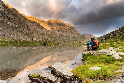 © MARTELET Christian / hemis.fr - Lac Lestio - Ristolas Mont Viso - Parc régional du Queyras - France Lac Lestio - Ristolas Mont Viso - Parc régional du Queyras - France