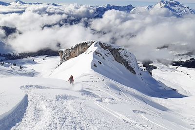 Ski de randonée - Col de Thulle - Aravis - Haute-Savoie - France