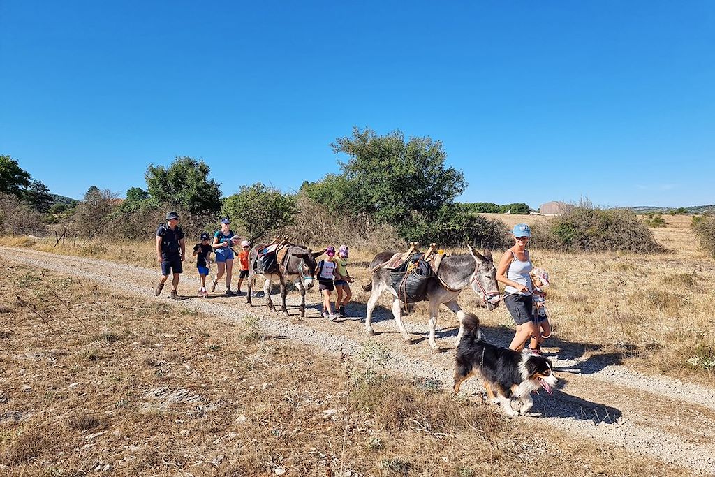 Image Rando Causse - Larzac avec un âne - randonnée au cirque de navacelles
