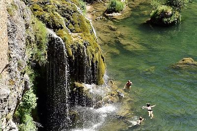 Baignade dans les gorges du Tarn - France