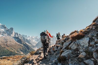 Randonnée vers le Mont-Blanc - Haute-Savoie - France