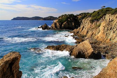 La côte sauvage de la presqu'île de Giens - France
