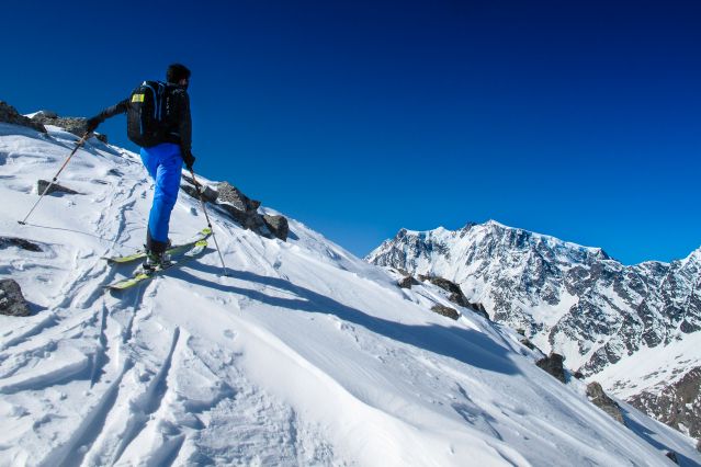 Mont Rose à ski - Alpes - Italie