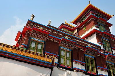 Détails d'un monastère bouddhiste - Gantok, capitale de l'état du Sikkim - Inde