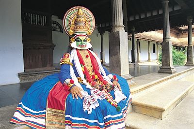 Au spectacle de théâtre kathakali - Kérala - Inde