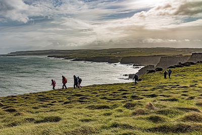 Randonnée vers la Chaussée des Géants - Comté d'Antrim - Irlande du Nord - Royaume-Uni