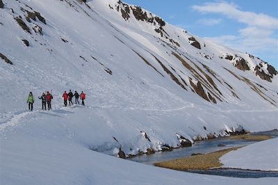 © Bertrand Jouanne - Randonnée en raquette en Islande Randonnée en raquette en Islande