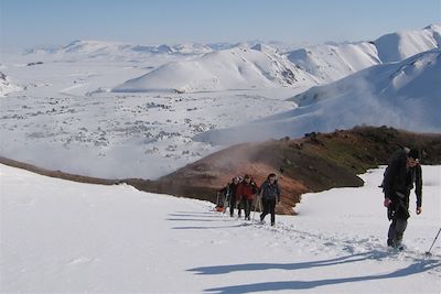 © Bertrand Jouanne - Randonnée en raquette en Islande Randonnée en raquette en Islande
