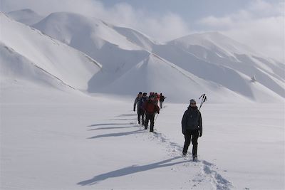 © Bertrand Jouanne - Randonnée en raquette en Islande Randonnée en raquette en Islande