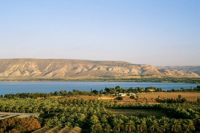Image Galilée, lac de Tibériade et montagnes de Judée