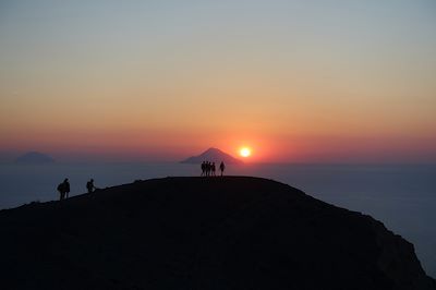 Coucher de soleil sur le cratère de Vulcano - Italie