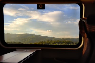 Paysage depuis un train, Italie