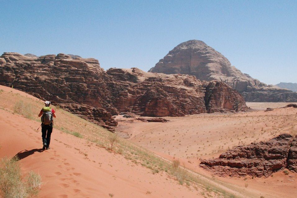 Image randonnée wadi Rum - wadi Araba - bivouac
