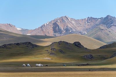 Paysage du lac Song Kul - Kirghizistan